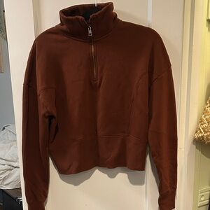 Universal Thread Chocolate High-Collar Sweatshirt
